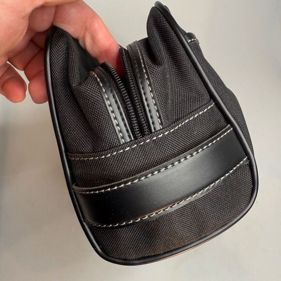 RL Ralph Lauren Black Travel Toiletry Cosmetic Bag 10" x 6" x 5" - Picture 15 of 16